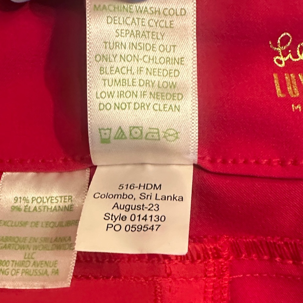 Lilly Pulitzer Women's Size 12 Vibrant Pink Luxletic Trousers - Picture 6 of 9